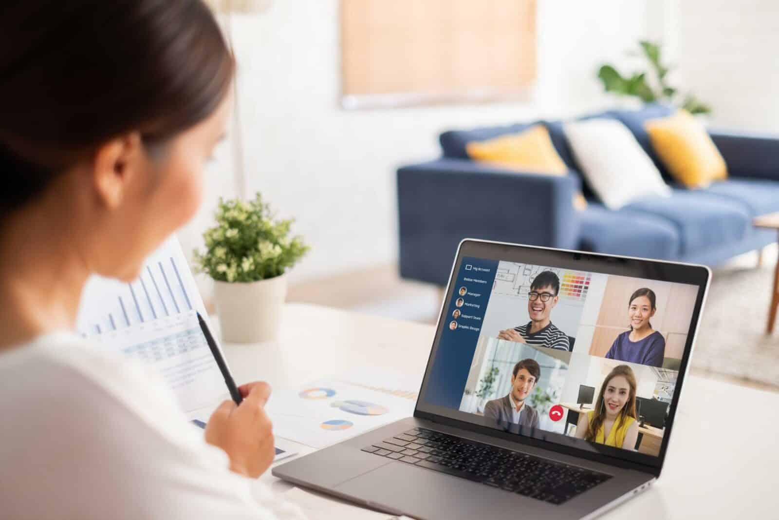 Teamkommunikation über Videokonferenz